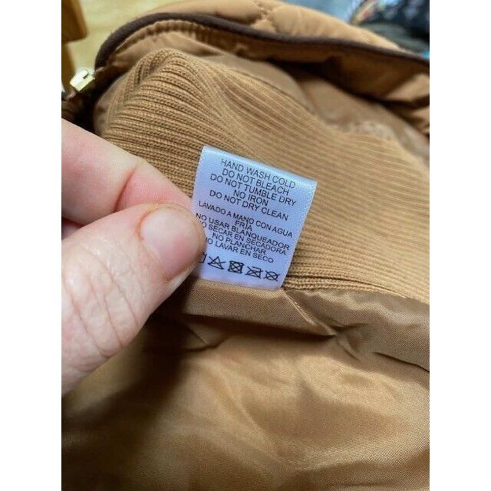 Love Tree Diamond Quilted Jacket Women’s Size M Brown Full Zip Lined Pockets - Picture 14 of 14